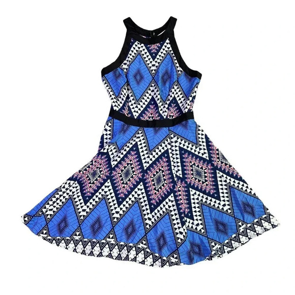 Yumi Kim 100% Silk Dress Abstract Geometric Colorful Mini A-Line Size XS Women's - Picture 1 of 12